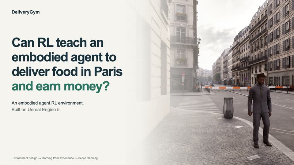 DeliveryGym: Can RL Teach an Agent to Deliver Food and Earn Money?
